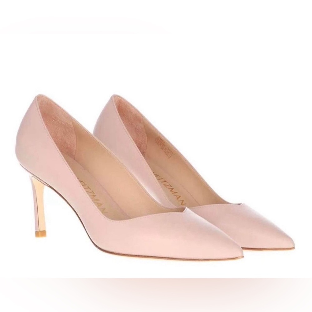 Stuart Weitzman Anny 70 Dolce Leather Stiletto Pumps Size 10